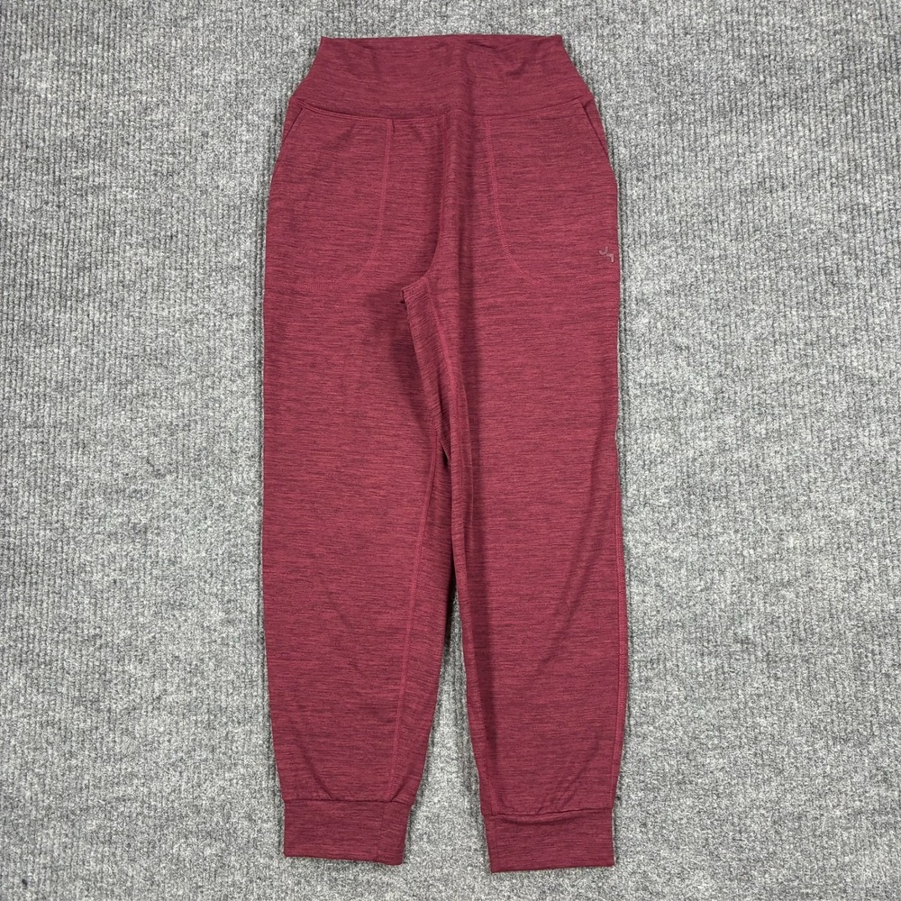 JoyLab Womens Jogger Pants Size XS Burgundy Athletic Lounge Sweatpants Pockets